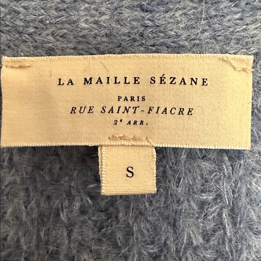 Sezane Blue Knit Cardigan - Picture 3 of 4